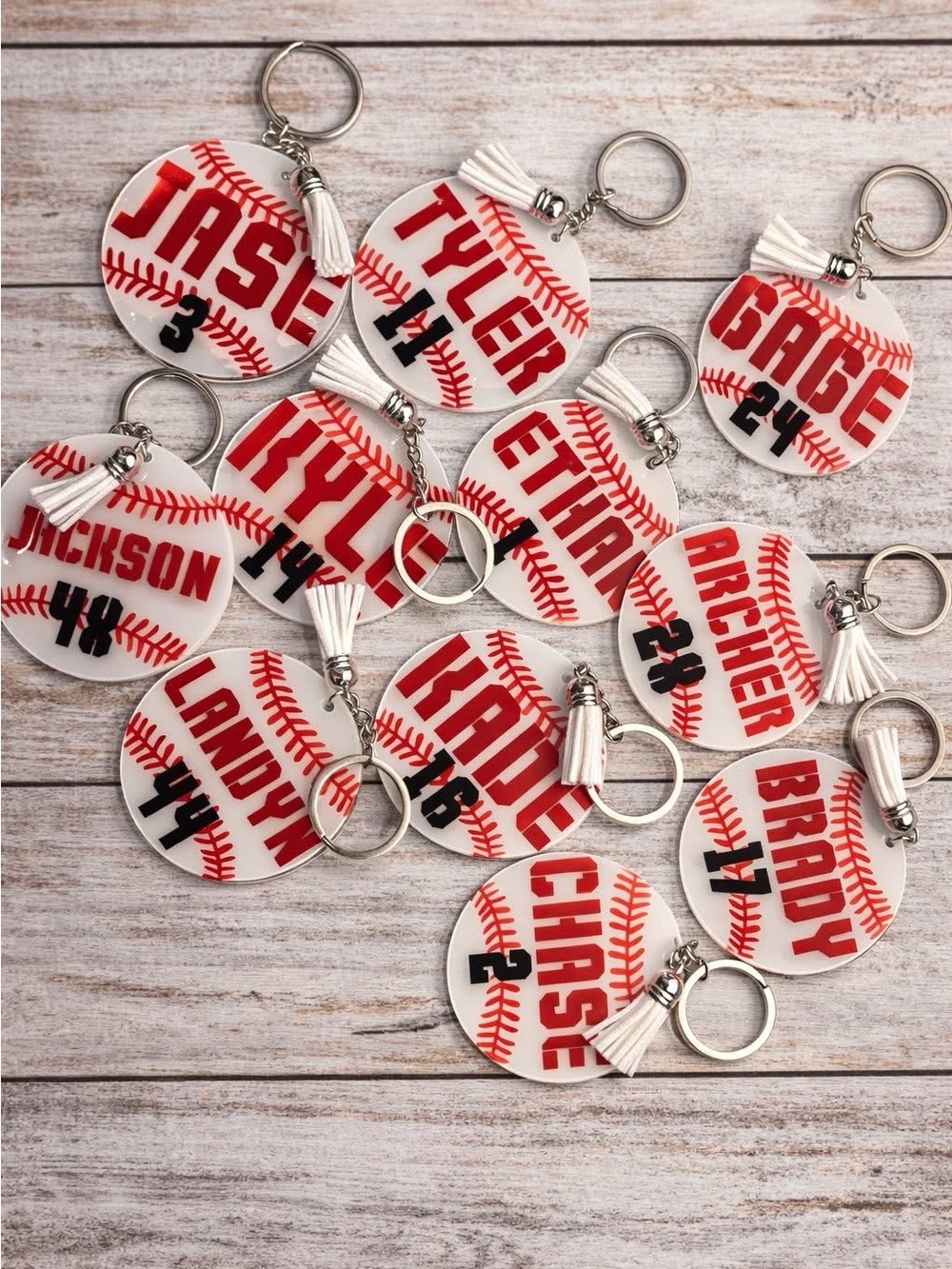 Personalized Baseball Keychain